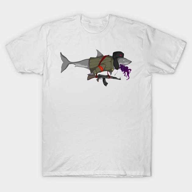 Soviet Shark T-Shirt by bhawanie